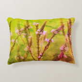 野生の空の花とフローラアート アクセントクッション (正面)