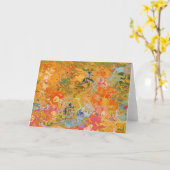 野生の精神のタペストリーの挨拶状 カード (黄色い花)