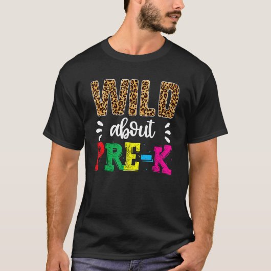 野生の約K戻る幼稚園ヒョウのティーシュ Tシャツ (正面)