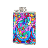 野生の素晴しい色の平和愛フラスコ フラスク (左)