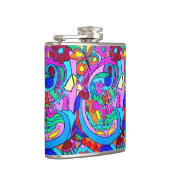 野生の素晴しい色の平和愛フラスコ フラスク (右)