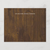 野生の素晴らし馬の予算の結婚式の招待 (裏面)