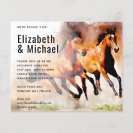 野生の素晴らし馬の予算の結婚式の招待