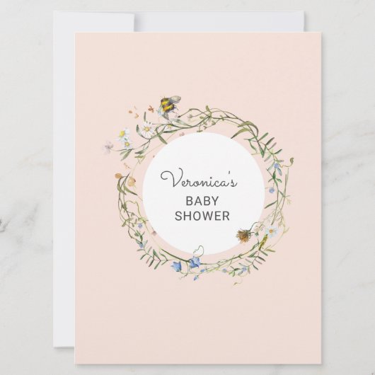 野生の素朴な赤ちゃんシャワー電話ゲームカード (裏面)