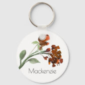 野生の素朴花 |バーントオレンジボヘミアンカスタム キーホルダー (正面)