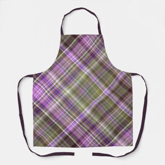 野生の紫のアスター紫と緑のプライド エプロン (正面)