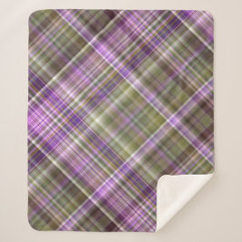 野生の紫のアスター紫と緑のプライド シェルパブランケット