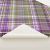 野生の紫のアスター紫と緑のプライド シェルパブランケット (3/4)