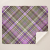 野生の紫のアスター紫と緑のプライド シェルパブランケット (正面(横))