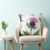 野生の紫色のアザミ クッション (椅子)