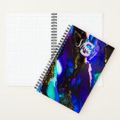 野生の紫色のアルコールインク ノートブック (内側)