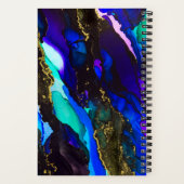 野生の紫色のアルコールインク ノートブック (裏面)