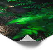 野生の紫色の水林の花シダ ポスター (角)