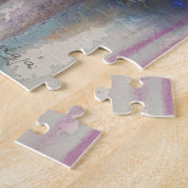 野生の絵を描花を持つ手のカラス ジグソーパズル (側面)