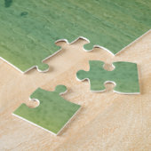 野生の緑のかわいいモノグラム自然ジュラシック ジグソーパズル (側面)