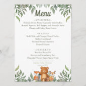 野生の緑の森の動物 メニュー (正面)