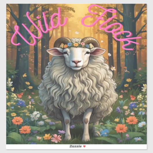 野生の羊 シール (シート)