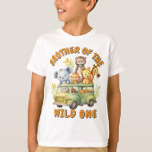 野生の者の兄弟サファリ動物の誕生日 Tシャツ (正面)