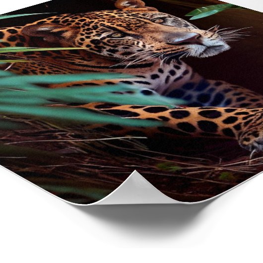 野生の自然の飼い慣らされていない動物 ポスター (角)