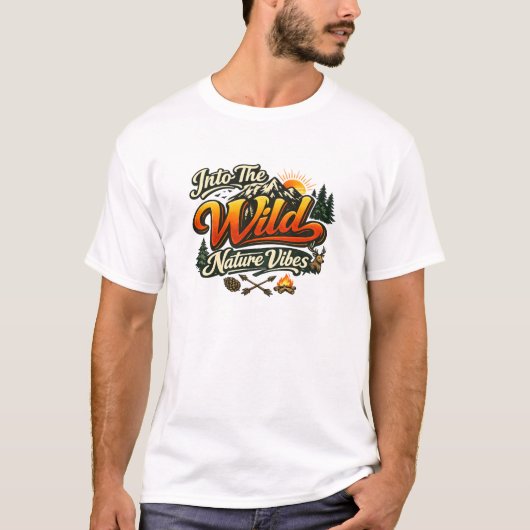 野生の自然への没入 Tシャツ (正面)