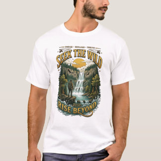 野生の自然を探求するメンズTシャツ Tシャツ
