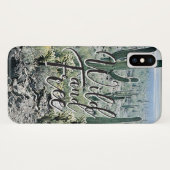 野生の自由なヴィンテージのサボテンの砂漠のタイポグラフィ Case-Mate iPhoneケース (裏面(横))