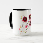 野生の自由な千と絵を描(ばちゃばちゃ)跳ねるの マグカップ (正面左)