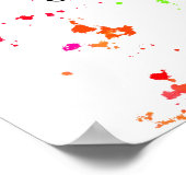 野生の自由奔放なギザギザのケシの野生の花 ポスター (角)