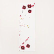 野生の自由奔放な赤いケシと絵を描（ばちゃばちゃ）跳ねる