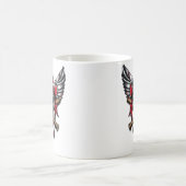 野生の自由、野球のこうもりとアメリカのスカル。 コーヒーマグカップ (中央)