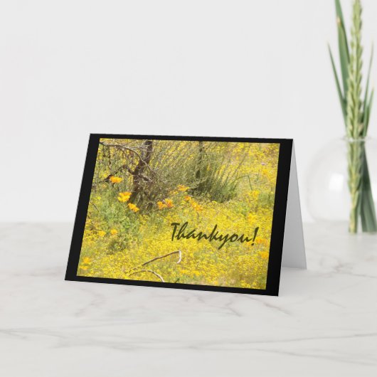 野生の花ありがとう! カード (正面)