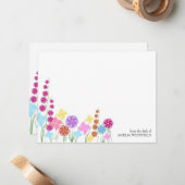 野生の花かわいらしの輪 ノートカード (正面/裏面インサイチュ)