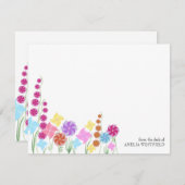 野生の花かわいらしの輪 ノートカード (正面/裏面)