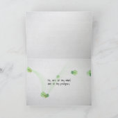 野生の花が付いているギター カード (内部)