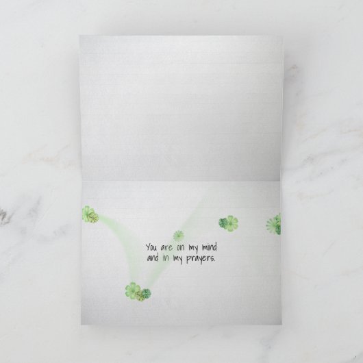 野生の花が付いているギター カード (内部)