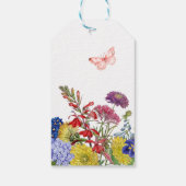 野生の花が咲く水彩フラワーベイビーシャワー ギフトタグ (裏面)
