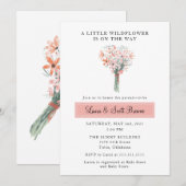 野生の花が咲く ベイビーシャワーの招待状 招待状 (正面/裏面)