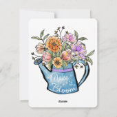 野生の花が贈り物を育てる方法を考え前向きる シーズンカード (裏面)