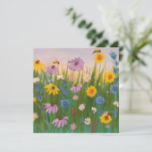 野生の花でいっぱいの畑 カード (スタンド正面)