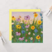 野生の花でいっぱいの畑 カード (正面/裏面インサイチュ)