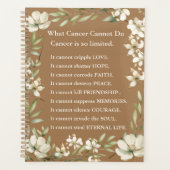 野生の花で茶色のがんサポートプランナー プランナー手帳 (正面)