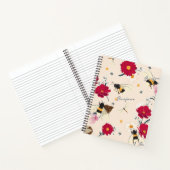 野生の花とバンブルミツバチ ノートブック (内部)