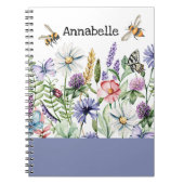 野生の花とミツバチ ノートブック (正面)