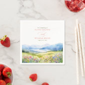 野生の花と山の自然な優雅さのナプキン スタンダードカクテルナプキン (インサイチュ)