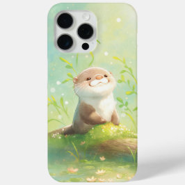 野生の花と湿地 カワウソの物語 iPhone 15 PRO MAXケース
