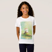 野生の花と湿地 カワウソの物語 Tシャツ (正面フル)