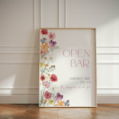 野生の花と蝶のオープンバードリンクが我々にある 台座サイン