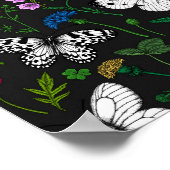 野生の花と蝶2 ポスター (角)