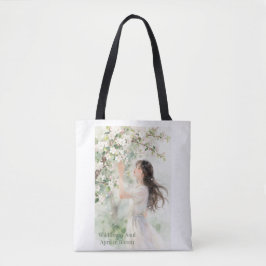 野生の花のような心 - 春の庭の少女 トートバッグ