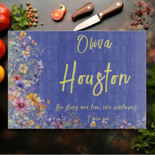 野生の花のように、強くて自由である | 野生の花 カッティングボード